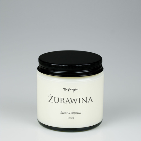 ŻURAWINA świeca sojowa zapachowa 120 ml