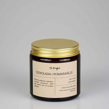 CZEKOLADA I POMARAŃCZE świeca sojowa 120 ml, ToMagia
