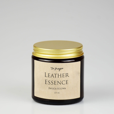 LEATHER ESSENCE świeca sojowa zapachowa 120 ml