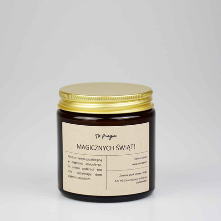 MAGICZNYCH ŚWIĄT świeca sojowa 120 ml, ToMagia