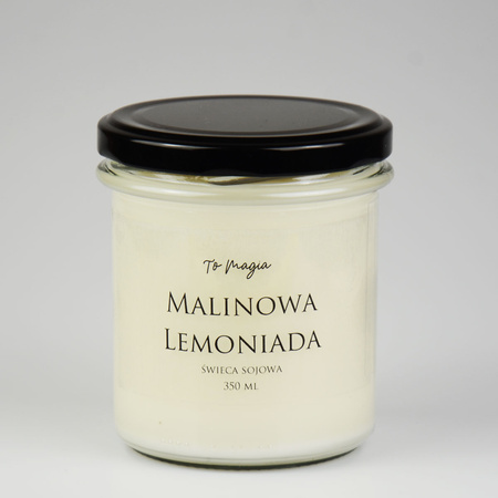 MALINOWA LEMONIADA świeca sojowa zapachowa 350 ml