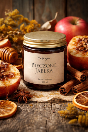 PIECZONE JABŁKA świeca sojowa zapachowa 120 ml