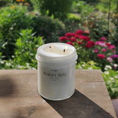 BUKIET RÓŻ Różana świeca sojowa 350 ml