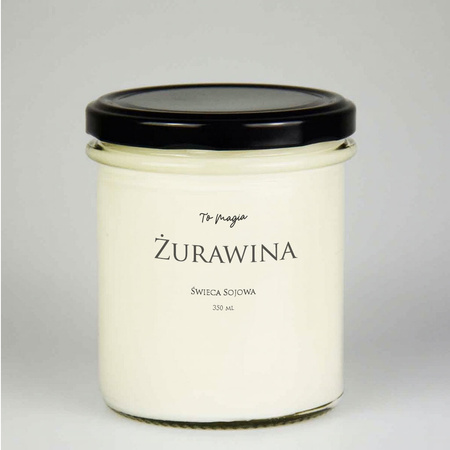 ŻURAWINA świeca sojowa zapachowa 350 ml