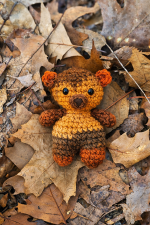 Wełniany Miś wykonany ręcznie