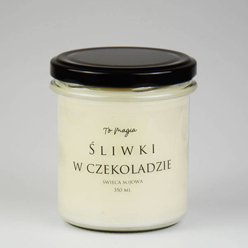 Świeca sojowa zapachowa Śliwki w Czekoladzie 350 ml