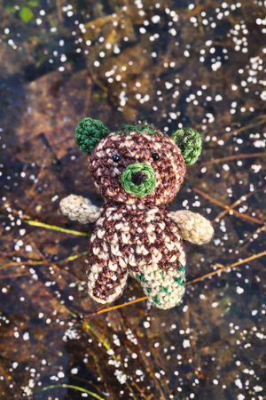 Malutki Wełniany Miś wykonany ręcznie