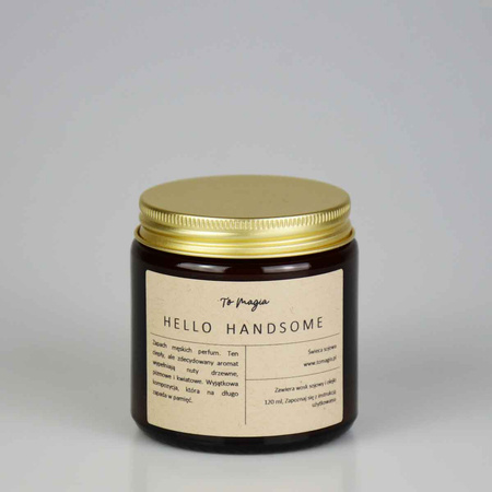 Świeca sojowa HELLO HANDSOME 120 ml, ToMagia