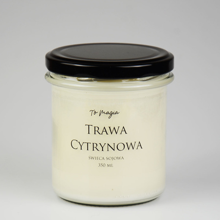 TRAWA CYTRYNOWA świeca sojowa zapachowa 350 ml